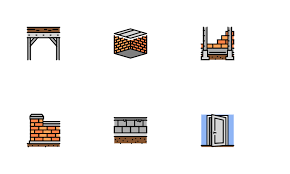 Building House Structure Icon Pack 20