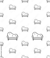 Sofa Icon Seamless Pattern Furniture