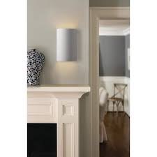 Small Cylinder Bisque Wall Sconce