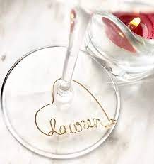 Personalized Wine Glass Charms Wedding
