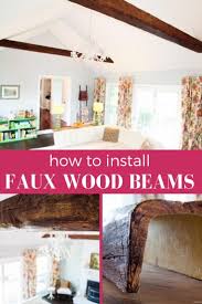 how to install faux wood beams beam
