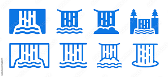 Waterfall Icon Collection In Graphic