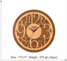 Quartz Mechanical Wooden Wall Clock