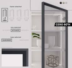 Up To 60h Cero Glass Door For Cabinet