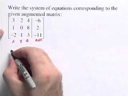 Of Equations From An Augmented Matrix