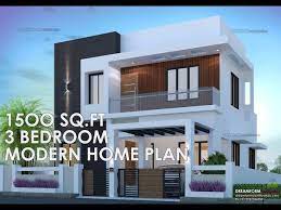 3 Bedroom Modern Flat Roof Home Design
