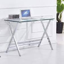 Tempered Glass Computer Desk Modern