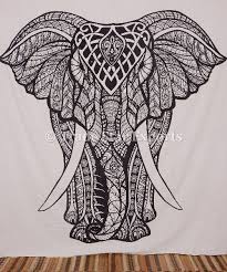 Hippie Elephant Wall Hanging Tapestry