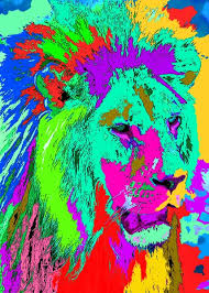 Lion Sign Ilration Pop Art