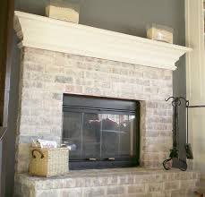 Home White Wash Brick Fireplace