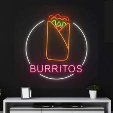 Custom Burritos Neon Sign Mexico
