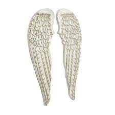 White Carved Wings Bird Wall Decor Set