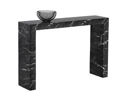 Axle Console Table Black White