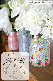 Spring Mason Jar Vases Dwelling In