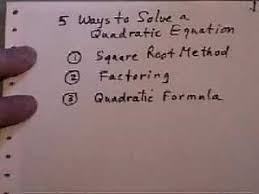 5 Ways To Solve A Quadratic Equation