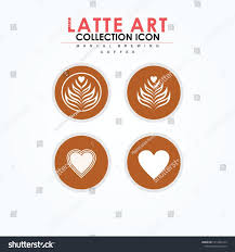 Latte Art Coffee Icon Design