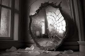 Photo Broken Mirror S On Glass
