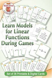 Models For Linear Functions Math Sense