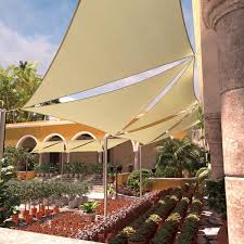 32 Ft X 32 Ft 190 Gsm Beige Equilateral Triangle Sun Shade Sail Screen