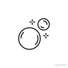Water Bubbles Line Icon Linear Style