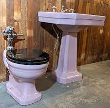 1931 Vintage Rose Pink Eljer Toilet And