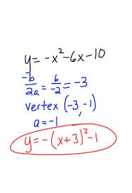 To Vertex Form Flashcards Quizlet