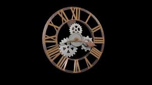 Steampunk Wall Clock 3d Model Cgtrader
