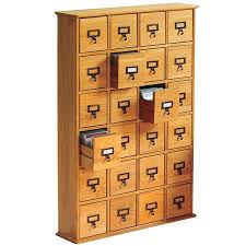 Library Catalog Media Storage Cabinet