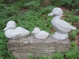 Cement Ducks Garden Statue