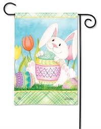 Mini Easter Bunnys Here Garden Flag
