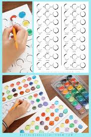 Color Mixing Chart Six Printable Pages