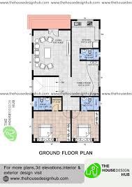 2 Bhk House Plan In 1058 Sq Ft
