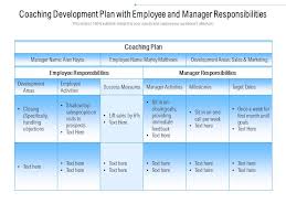 Coaching Development Plan With Employee
