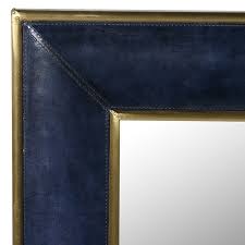 Leather Dark Blue Brompton Wall Mirror
