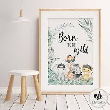 Born To Be Wild Nursery Print Kids