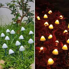 Solar Powered Mushroom Lights Outdoor