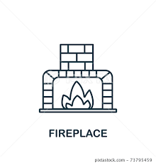 Fireplace Icon From Interior Collection