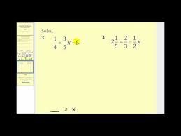 Multi Step Equations With Fractions