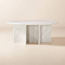 Pasar White Marble Coffee Table