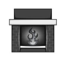 Vintage Wood Fireplace Vector