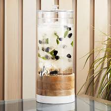 Claro Acrylic Drink Dispenser With Wood