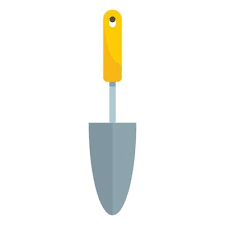 Garden Hand Shovel Icon Flat Style