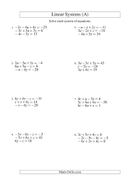 The Systems Of Linear Equations