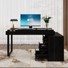L Shaped Glass Top Desks The Home
