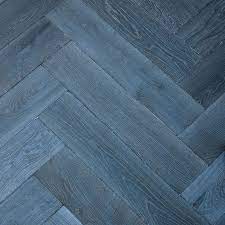 Herringbone Midnight Blue Rhodium Floors