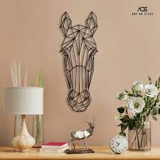 Geometric Horse Steel Art