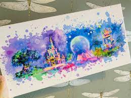 Buy Disney Parks Watercolour Canvas