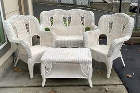 4 Pieces Of Wicker Patio Furniture