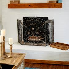 Traditional Wood Fireplace Screen