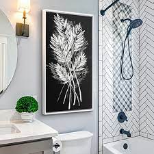 White Wall Art For A Modern Bathroom